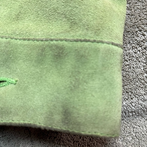 Cynthia Rowley suede coat dress, size 4, celery, green color. - Picture 5 of 5